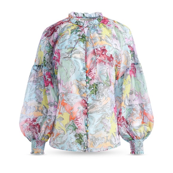 Alice + Olivia x X LOLA SCHNABEL Julius Tunic Blouse - Picture 4 of 10